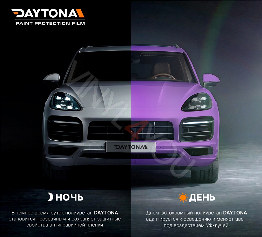 Полиуретановая антигравийная пленка DAYTONA PPF фотохром фиолетовая